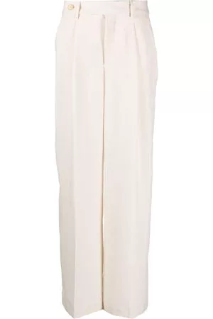 DKNY Donna Pantaloni a zampa - Pantaloni a gamba ampia - Bianco