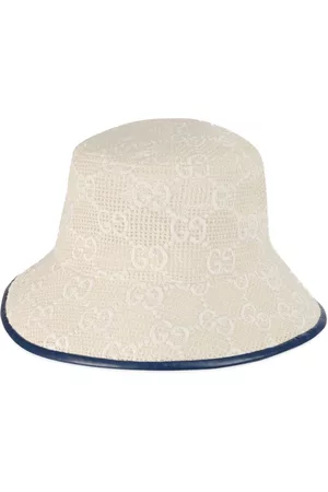 Gucci Uomo Cappello Bucket - Cappello bucket con ricamo - 9068 Bianco