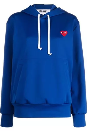 Comme des Garçons Donna Felpe senza cappuccio - Felpa con ricamo - Blu