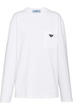 Prada T-shirt con logo a triangolo