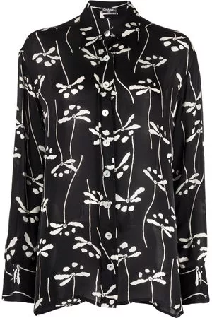 CHANEL Donna Abbigliamento vintage - Camicia a fiori CC Pre-owned anni '90 - Nero