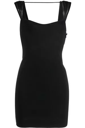 Nensi Dojaka Donna Vestiti sexy - Abito corto con scollo a cuore - Nero