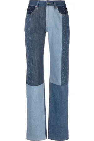 Marine Serre Jeans dritti con design patchwork