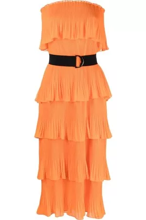 Essentiel Antwerp Donna Vestiti lunghi - Abito lungo senza spalline - Arancione