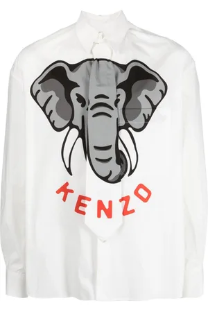Kenzo Camicia Elephant con stampa