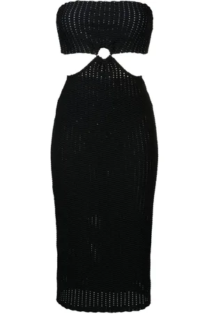 AMIR SLAMA Abito midi con dettaglio cut-out