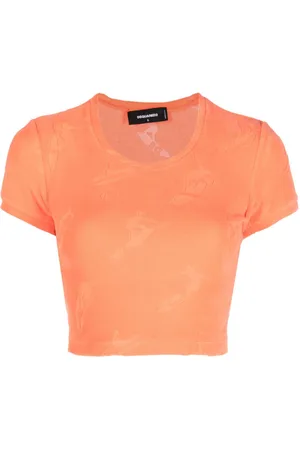 Dsquared2 Top crop con effetto jacquard