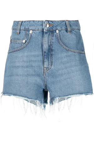 IRO Shorts denim con orlo sfrangiato