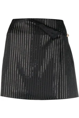 GCDS Gonna Logo Clip Pinstrip con strass