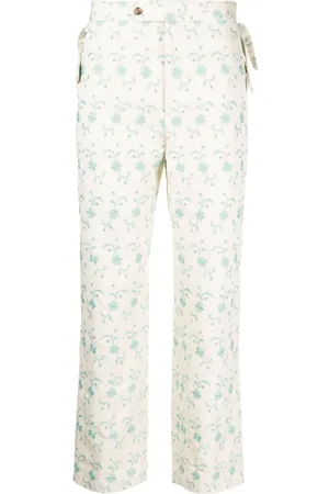 BODE Pantaloni dritti con ricamo