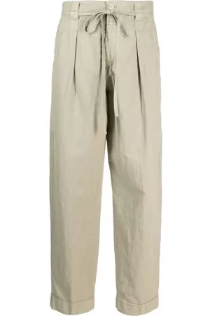 Closed Donna Pantaloni a vita alta - Pantaloni con vita raccolta - Verde