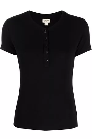 L'Agence Donna T-shirt a maniche corte - Top a maniche corte - Nero