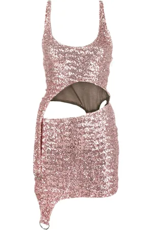 AMBUSH Abito corto asimmetrico con paillettes
