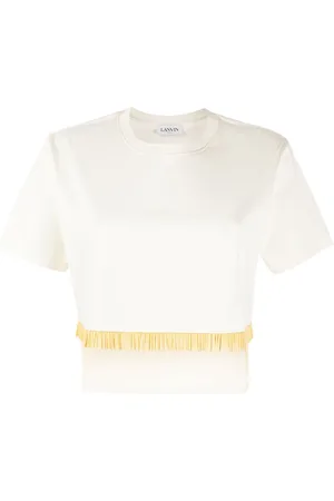 Lanvin T-shirt crop con frange