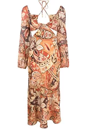 RIXO London Donna Vestiti - Abito Kamilla con cut-out - Toni neutri