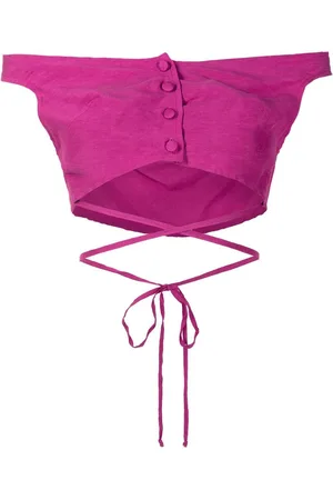 AMIR SLAMA Blusa corta con spalle scoperte