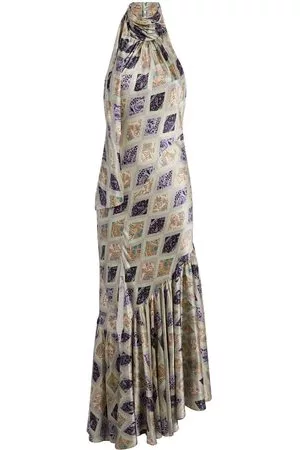 Cinq A Sept Donna Vestiti scollo all'americana - Abito con scollo all'americana - Verde