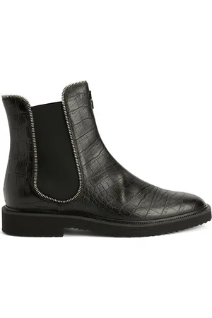 Giuseppe Zanotti Stivali con effetto coccodrillo