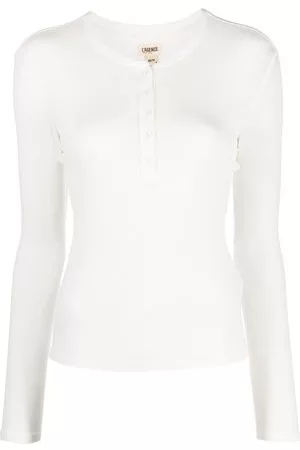 L'Agence Donna T-shirt a maniche lunghe - Top a maniche lunghe - Bianco
