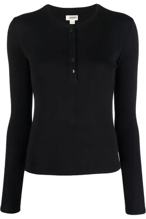 L'Agence Donna T-shirt a maniche lunghe - Top a maniche lunghe - Nero