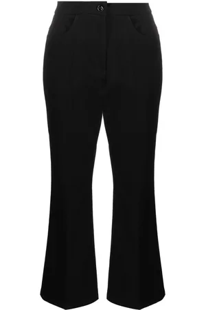 Jil Sander Pantaloni svasati crop con pieghe