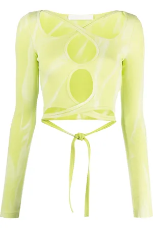 DION LEE Top a maniche lunghe con dettaglio cut-out
