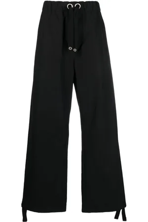 VERSACE Pantaloni sportivi in cotone a gamba ampia