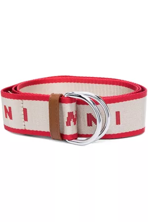 Marni Uomo Cinture - Cintura con logo - Rosso