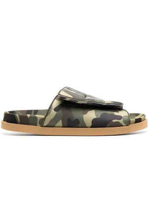 Gia Borghini Sandali slides con stampa camouflage
