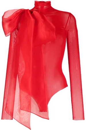 Atu Body Couture Body semi trasparente con fiocco