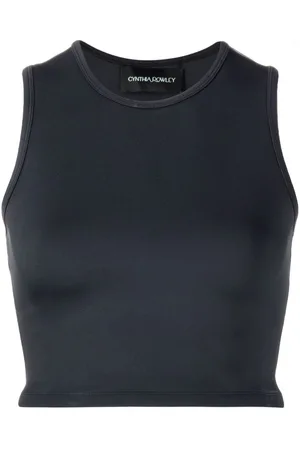 Cynthia Rowley Top crop con apertura posteriore