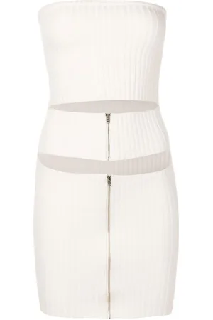 Gloria Coelho Abito a coste con dettaglio cut-out