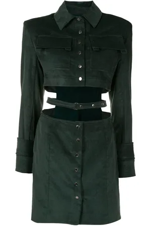 Gloria Coelho Abito a coste con dettagli cut-out