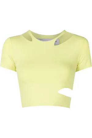 Gloria Coelho T-shirt crop con dettaglio cut-out