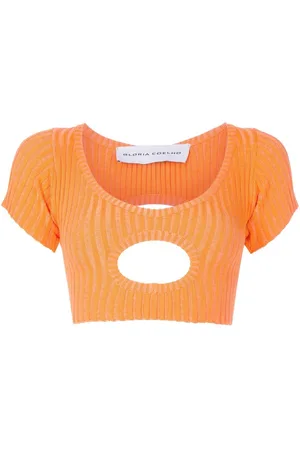 Gloria Coelho Top crop con dettaglio cut-out