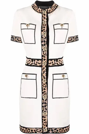 Philipp Plein Abito con bordo leopardato