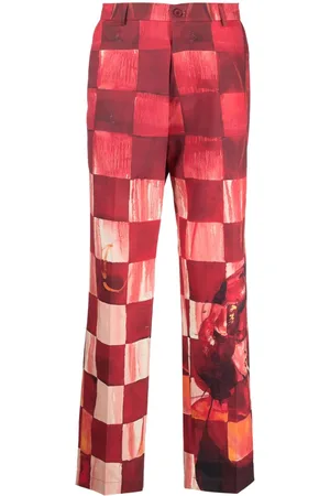 KIDSUPER STUDIOS Pantaloni a coste patchwork