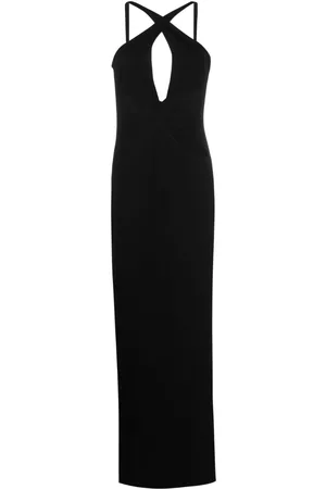 Monot Donna Vestiti lunghi cut out - Abito lungo con dettaglio cut-out - Nero