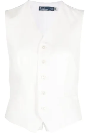 Ralph Lauren Gilet in lino con scollo a V