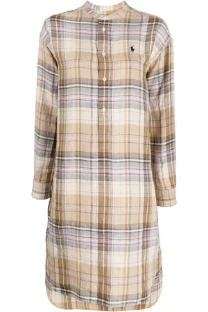 Ralph Lauren Donna Vestiti chemisier - Chemisier tartan - Toni neutri