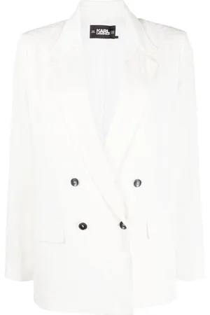 Karl Lagerfeld Blazer doppiopetto con logo jacquard