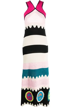 BARROW Abito lungo con logo jacquard