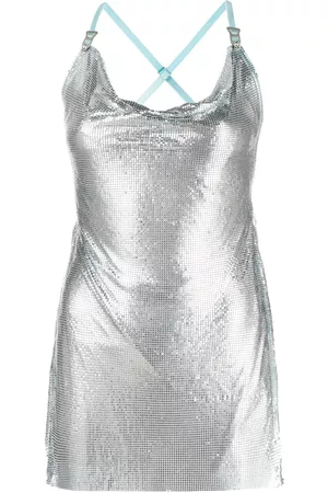 Poster Girl Donna Vestiti in maglia - Abito Calypso corto in maglia metallica - Blu