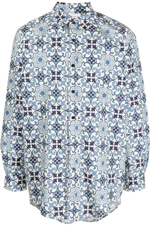 Drôle de Monsieur Camicia Fa??ence con stampa geometrica