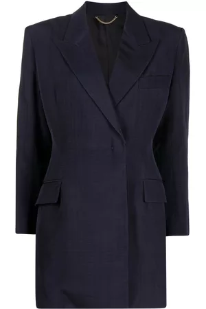 Victoria Beckham Donna Vestito blazer doppiopetto - Abito modello blazer doppiopetto - Blu