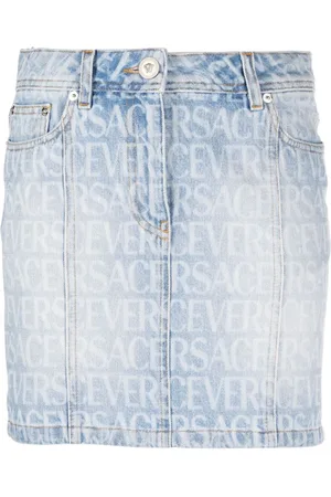 VERSACE Minigonna denim Allover