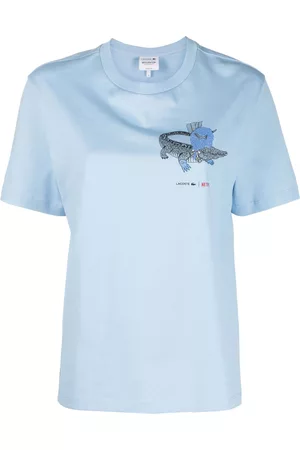 Lacoste Donna T-shirt - T-shirt Bridgerton x Netflix - Blu