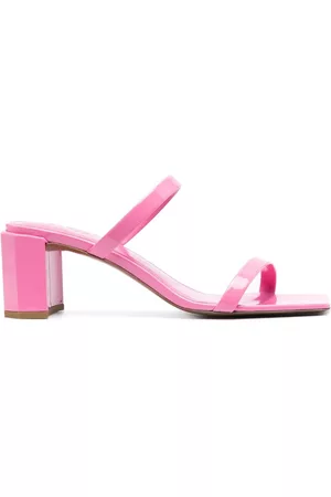 By Far Donna Sandali - Mules Tanya 70mm in pelle - Rosa