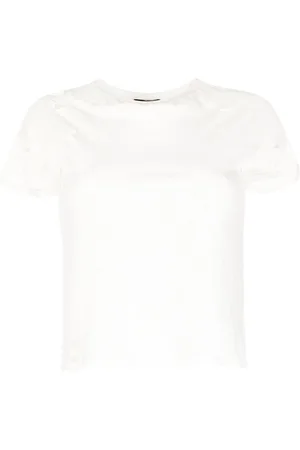 Cynthia Rowley T-shirt con dettagli a strappi