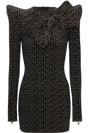 Balmain Abito corto con monogramma